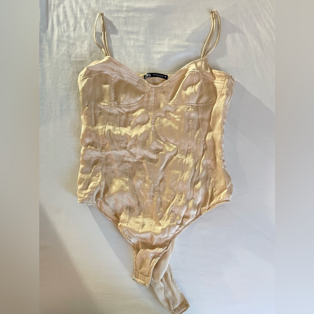 Zara satin bodysuit